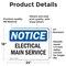 Signmission Electrical Main Service, 24 in W x Rectangle, Vinyl Decal OS-2PACK-NS-D-1824-L-11660 - alternate 6